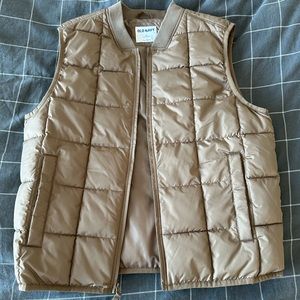 Beige/Brown Puffer Vest